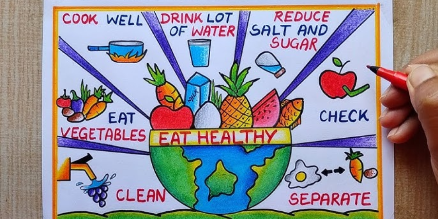 creative healthy eating poster