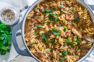 Healthy hamburger helper