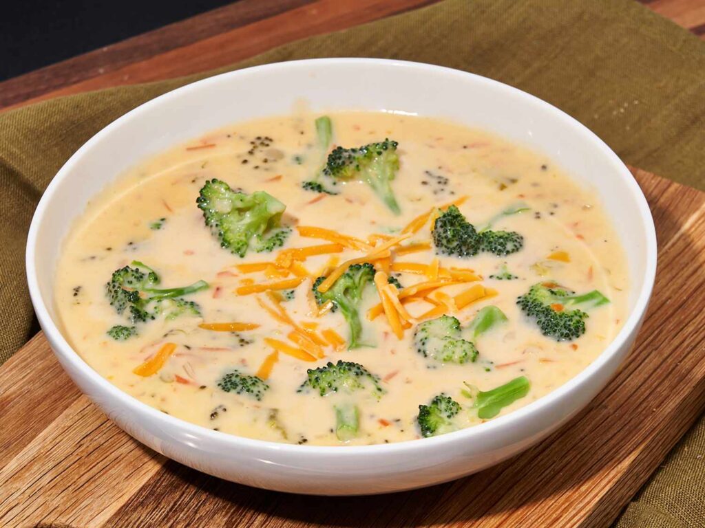 healthy broccoli cheddar soup